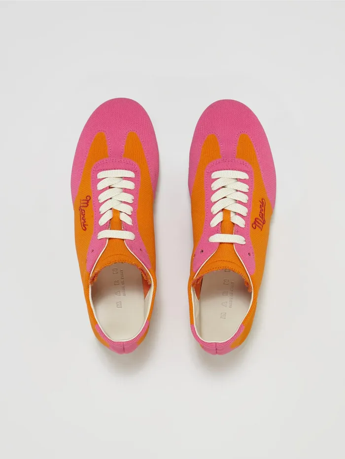 Marni Stretch Jacquard Pebble Sneaker Light Orange Womens Sneakers Marni Stretch Jacquard Pebble Sneaker Light Orange Womens Sneakers