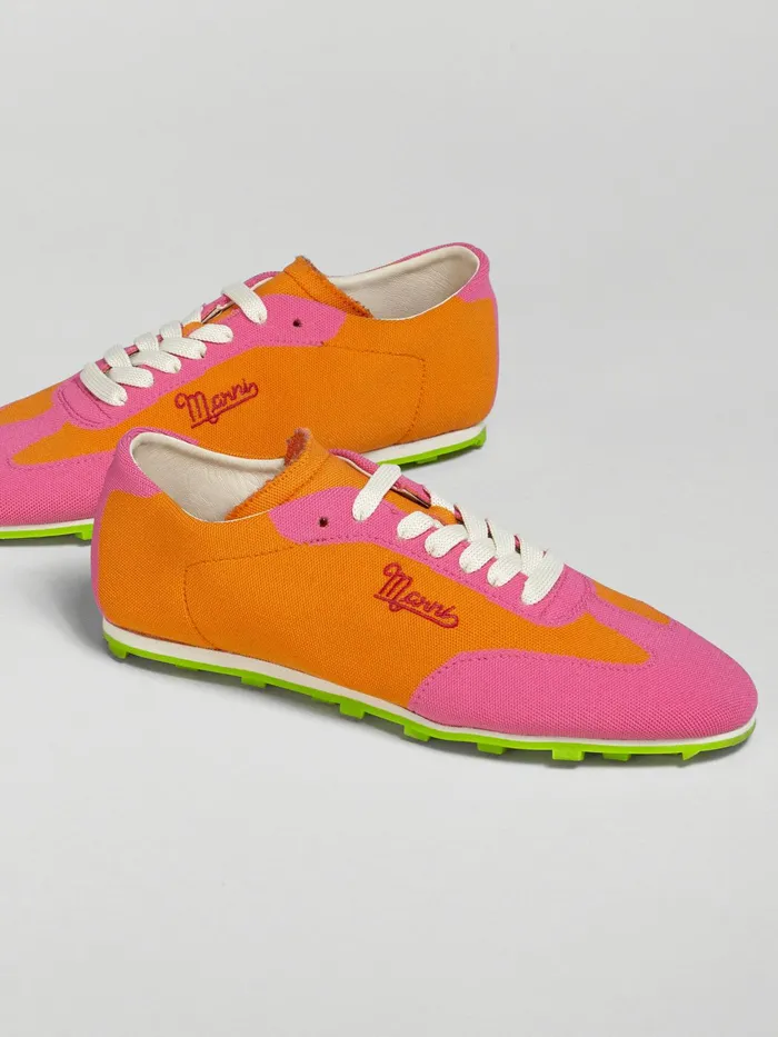 Marni Stretch Jacquard Pebble Sneaker Light Orange Womens Sneakers Marni Stretch Jacquard Pebble Sneaker Light Orange Womens Sneakers