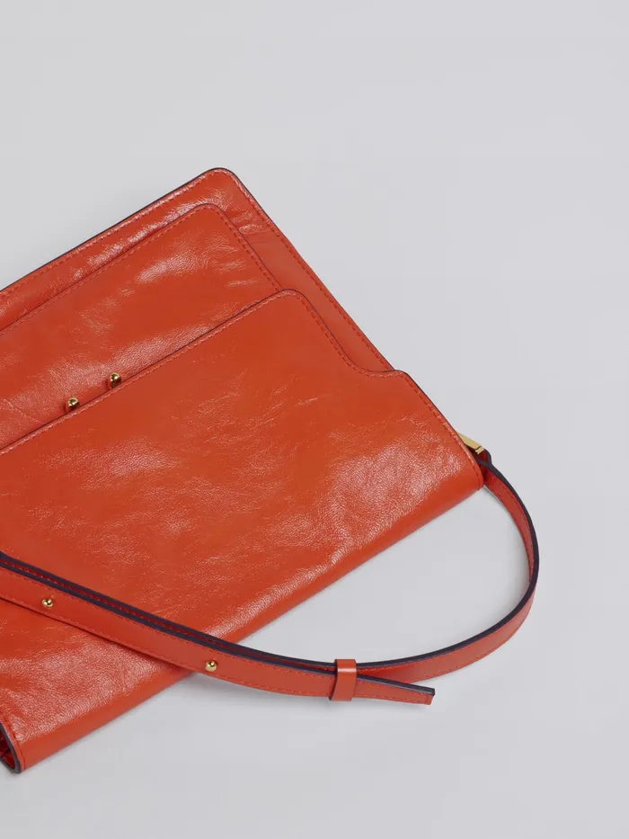 Marni Trunk Soft Large Bag In Orange Leather Tulip Womens Crossbody Bags Marni Trunk Soft Large Bag In Orange Leather Tulip Womens Crossbody Bags
