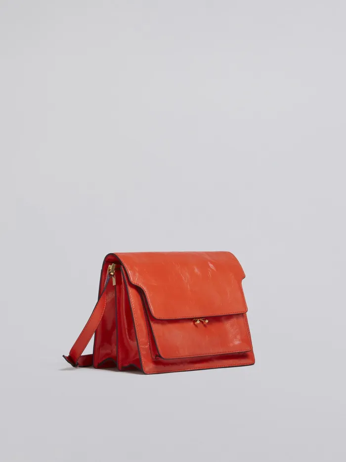 Marni Trunk Soft Large Bag In Orange Leather Tulip Womens Crossbody Bags Marni Trunk Soft Large Bag In Orange Leather Tulip Womens Crossbody Bags