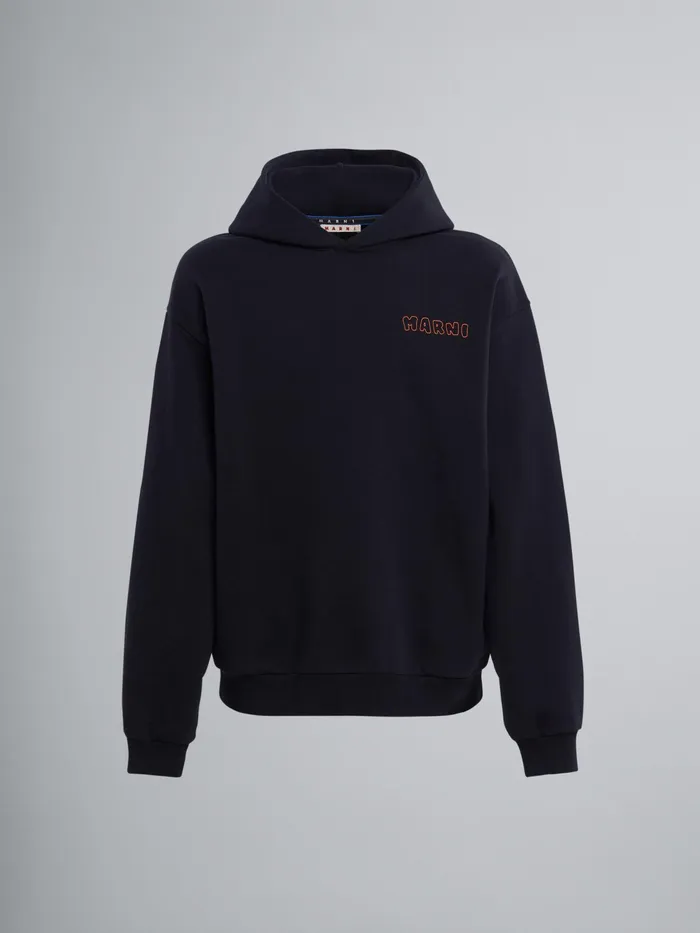 Marni Vibrating Flower Print Organic Cotton Sweatshirt Alkekengi Mens Sweatshirts and Tshirts