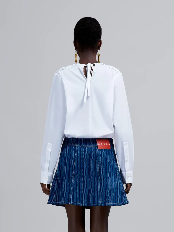 Marni White Cotton Poplin Shirt Lily White Womens Tops and Shirts Marni White Cotton Poplin Shirt Lily White Womens Tops and Shirts