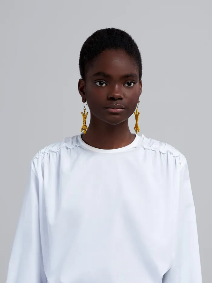 Marni White Cotton Poplin Shirt Lily White Womens Tops and Shirts Marni White Cotton Poplin Shirt Lily White Womens Tops and Shirts