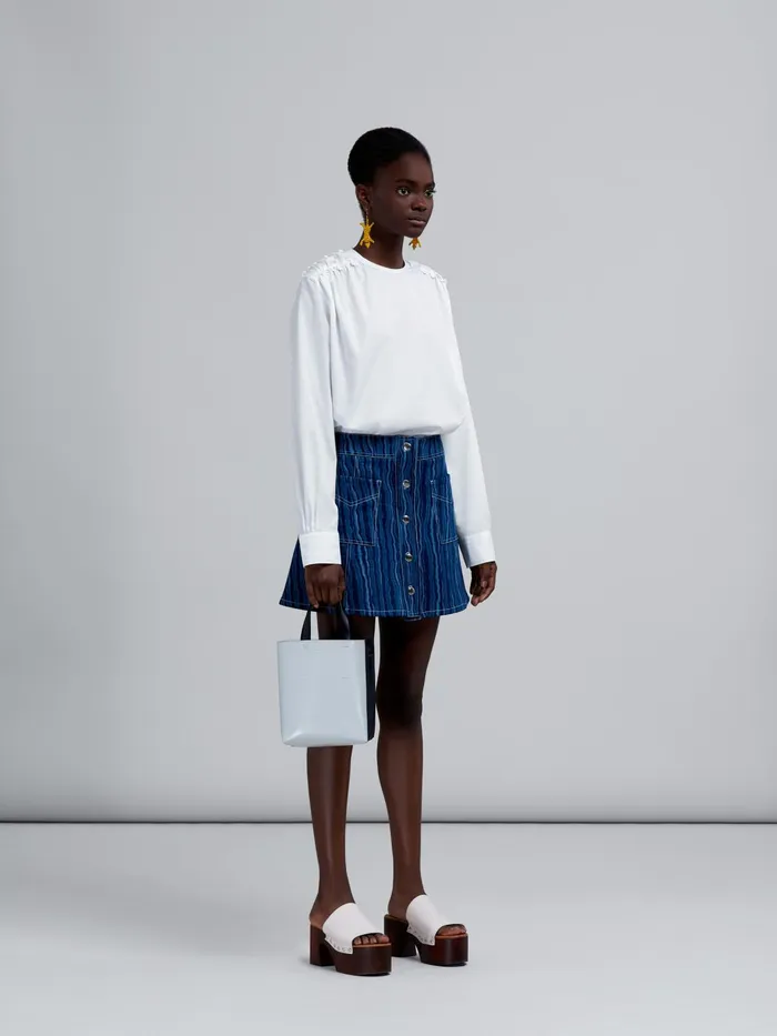 Marni White Cotton Poplin Shirt Lily White Womens Tops and Shirts Marni White Cotton Poplin Shirt Lily White Womens Tops and Shirts