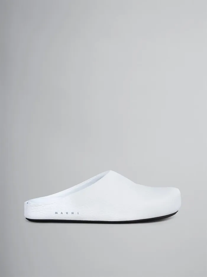 Marni White Leather Fussbett Sabot Lily White Womens Flats