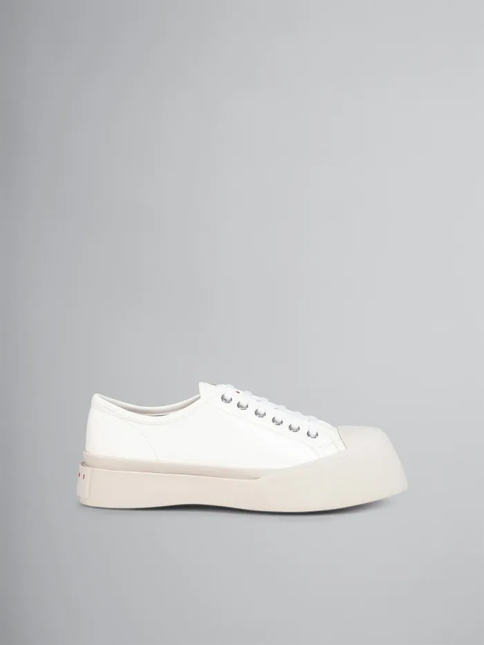 Marni White Nappa Leather Pablo Laceup Sneaker Lily White Womens Sneakers