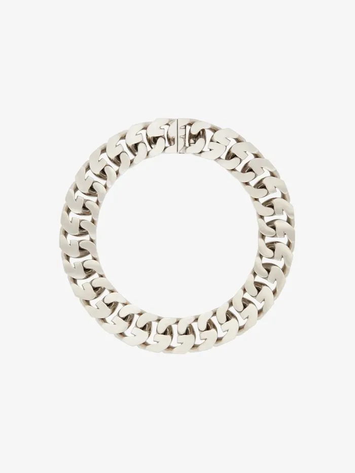 Medium G Chain Necklace In Metal Silvery WomenMen Givenchy Jewelry