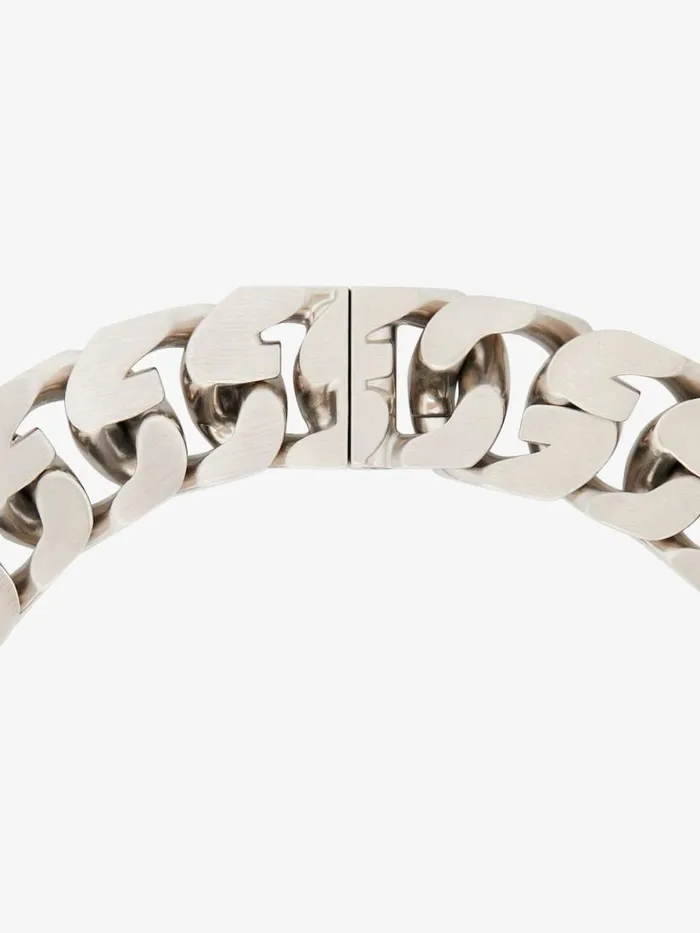 Medium G Chain Necklace In Metal Silvery WomenMen Givenchy Jewelry