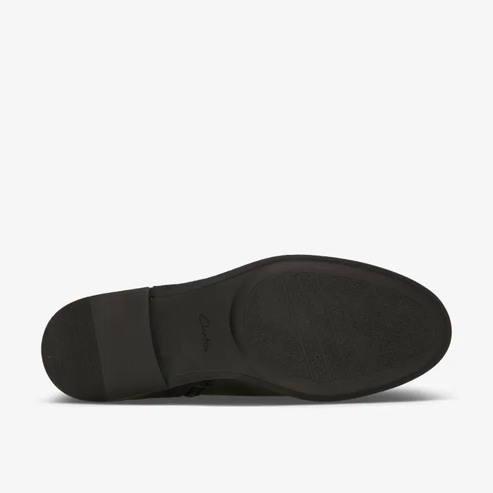 Memi Zip Black Leather Women Clarks Boots and Booties