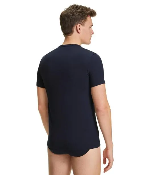 Men 2Pack Men TShirt Roundneck Daily Comfort Midnight FALKE Shirts