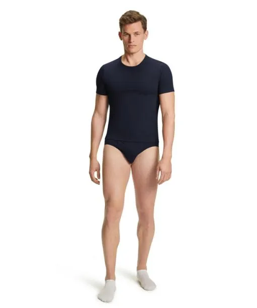 Men 2Pack Men TShirt Roundneck Daily Comfort Midnight FALKE Shirts