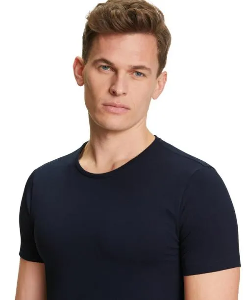 Men 2Pack Men TShirt Roundneck Daily Comfort Midnight FALKE Shirts