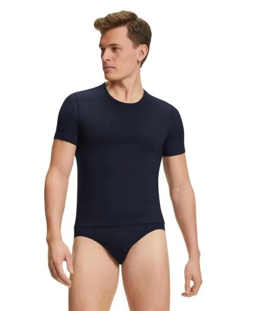Men 2Pack Men TShirt Roundneck Daily Comfort Midnight FALKE Shirts