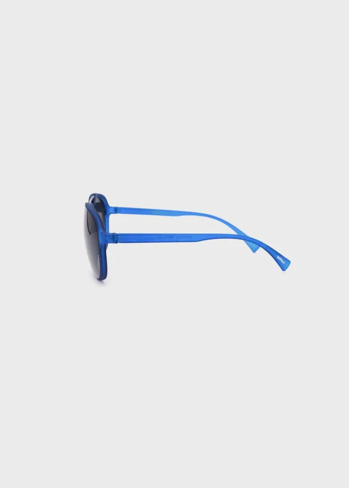 Men Aviator Sunglasses With Navy Blue Frame True Blue Buffalo David Bitton Sunglasses