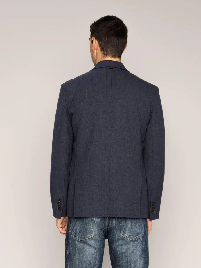 Men Blazers MOS MOSH MMGMelvin Moon Blazer Navy Check