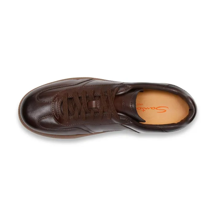 Men Dark Brown Leather Dbs Oly Sneaker Santoni Sneakers