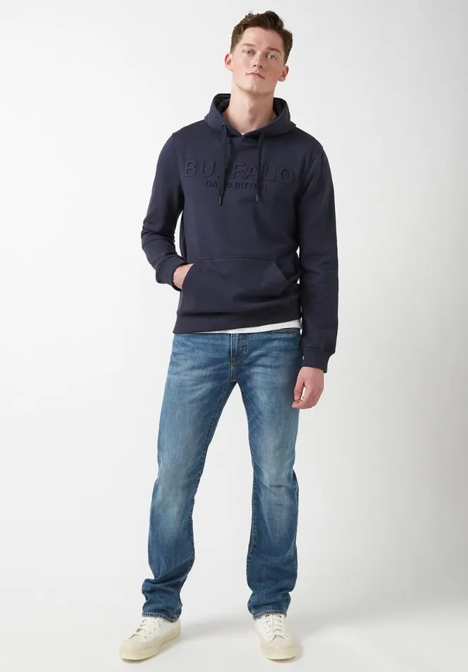 Men Fadol Whale Men039s Fleece Hoodie Whale Buffalo David Bitton Sweatshirts and Hoodies