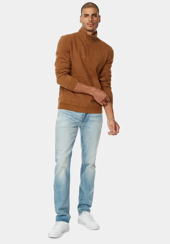 Men Fleecy Fimop Zippered Sweater Monk Buffalo David Bitton Sweatshirts and Hoodies