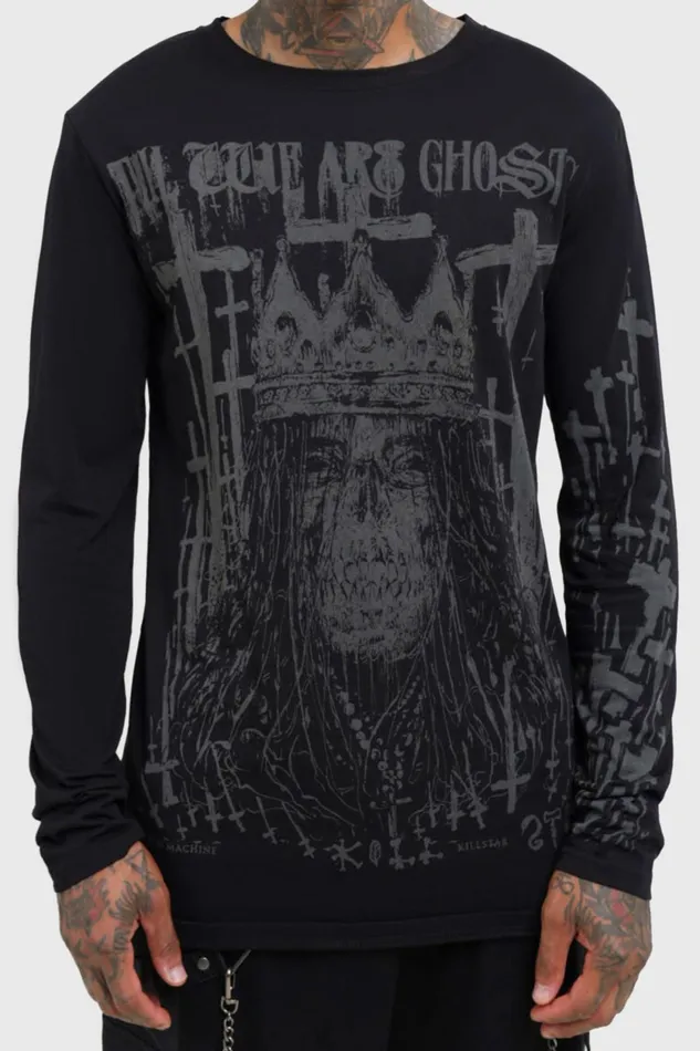 Men Graphic Tops Killstar Diablo Doom Long Sleeved Top