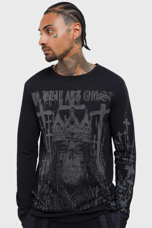 Men Graphic Tops Killstar Diablo Doom Long Sleeved Top