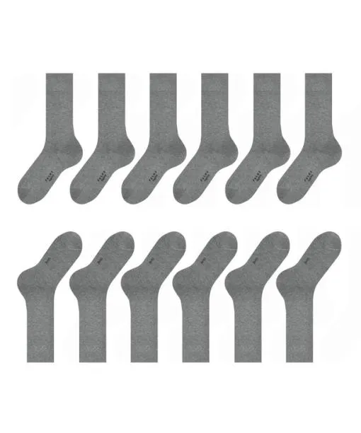 Men Happy 6Pack Men Socks Light Greymel FALKE Socks