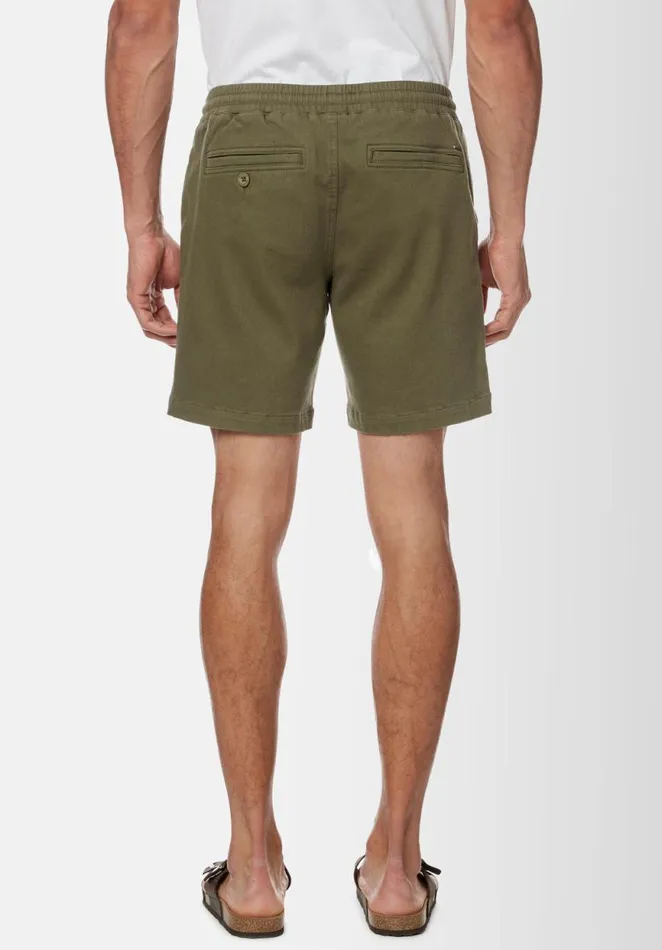 Men Higgers Cotton Twill Blend Army Green Shorts Army Green Buffalo David Bitton Shorts
