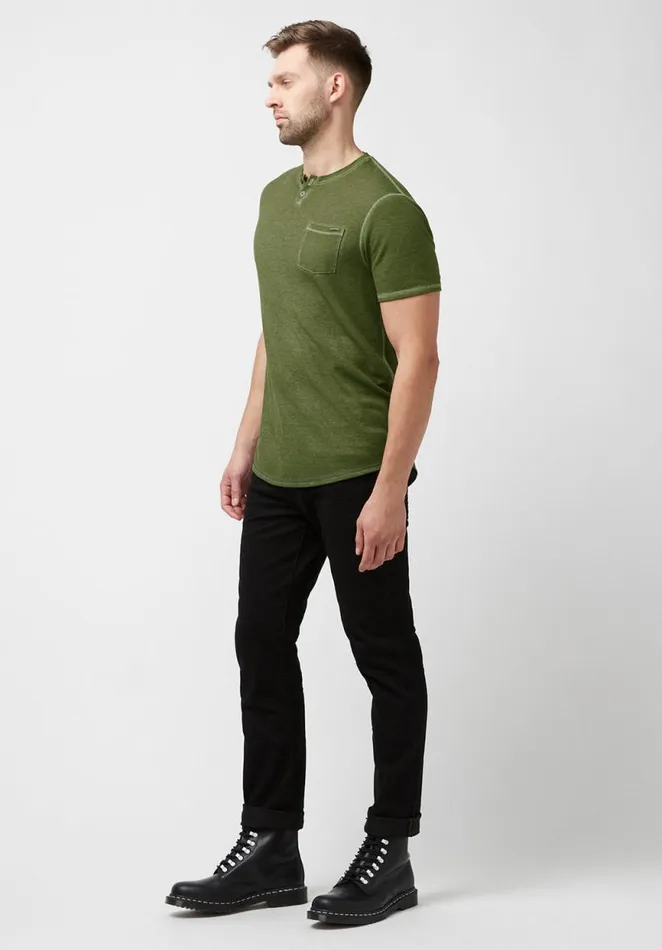 Men Kadya Waffle Knit White TShirt Milk Buffalo David Bitton Tops and Tees
