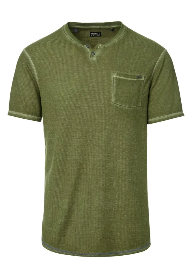 Men Kadya Waffle Knit White TShirt Milk Buffalo David Bitton Tops and Tees