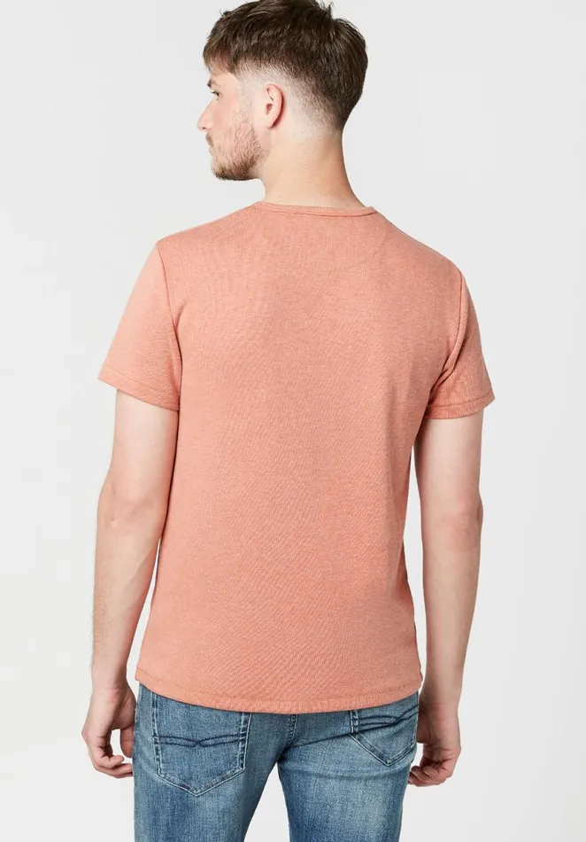 Men Kiwool Faded Henley TShirt Teracotta Buffalo David Bitton Tops and Tees