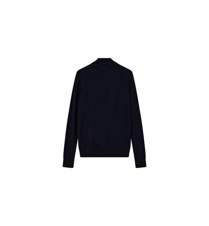 Men Knits MOS MOSH MMGAdam Soft Zip Turtle Neck Knit Navy