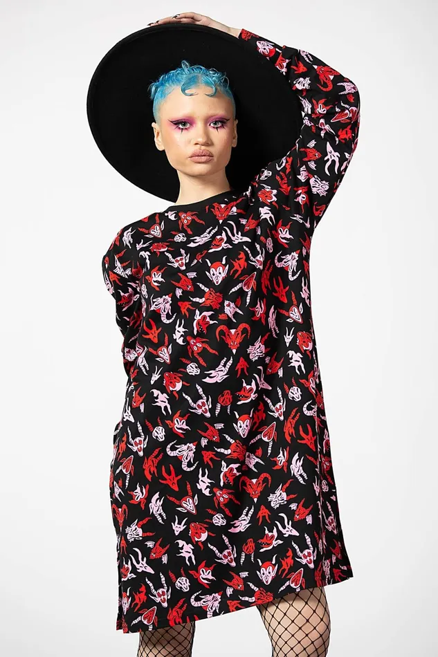 Men Long Sleeves Killstar Demoniac Long Sleeve Top