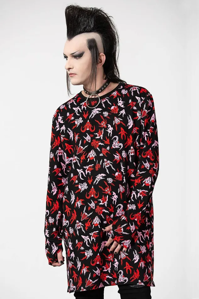 Men Long Sleeves Killstar Demoniac Long Sleeve Top