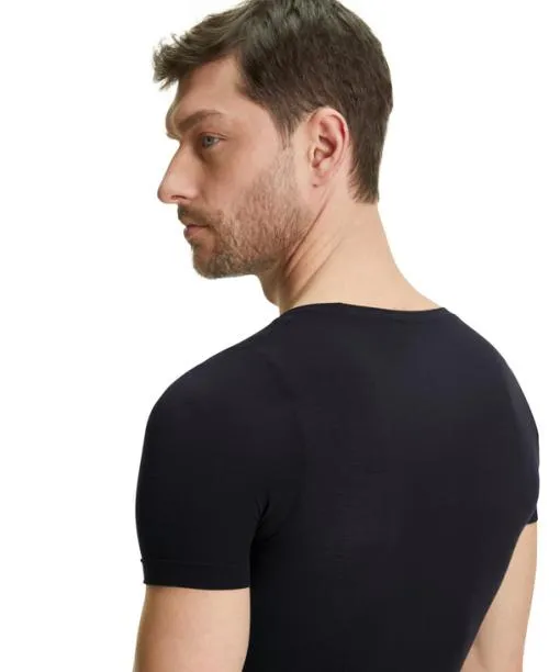 Men Men TShirt Ultralight Cool Black FALKE Short Sleeve Shirts