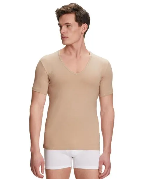 Men Men TShirt Vneck Climate Control Camel FALKE Shirts