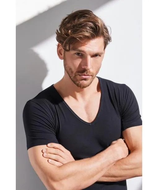Men Men TShirt Vneck Climate Control Camel FALKE Shirts