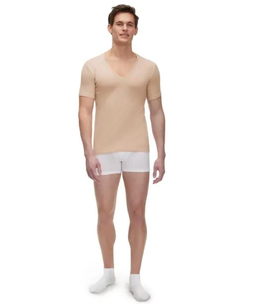 Men Men TShirt Vneck Climate Control Camel FALKE Shirts