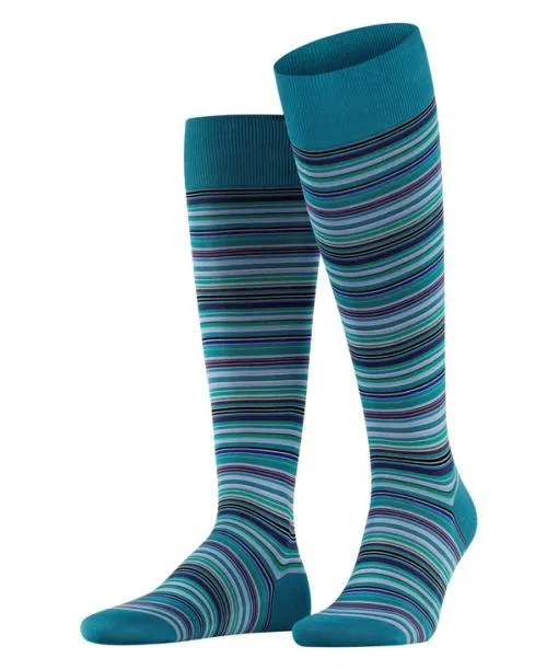 Men Microblock Men Kneehigh Socks Peacock FALKE Knee High Socks