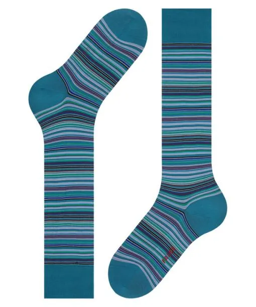 Men Microblock Men Kneehigh Socks Peacock FALKE Knee High Socks