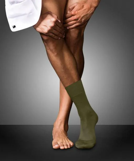 Men No 6 Finest Merino and Silk Men Socks Artichoke FALKE Socks