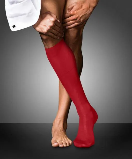 Men No 9 Pure Fil Dcosse Men Kneehigh Socks Cardinal FALKE Knee High Socks