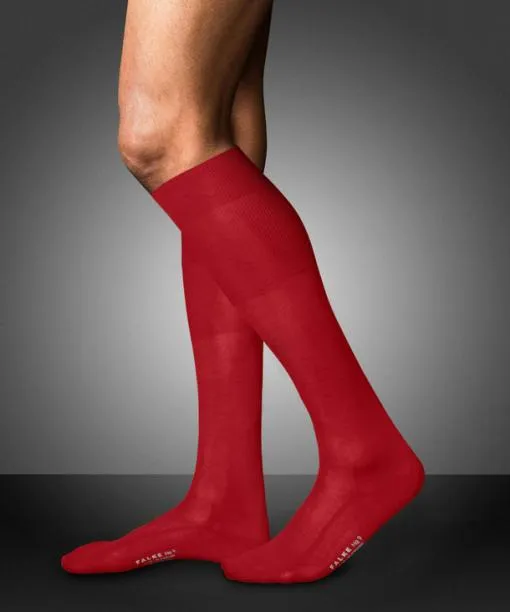 Men No 9 Pure Fil Dcosse Men Kneehigh Socks Cardinal FALKE Knee High Socks