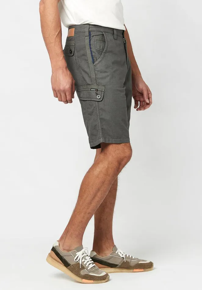 Men Reactive Howane Shorts Charcoal Buffalo David Bitton Shorts