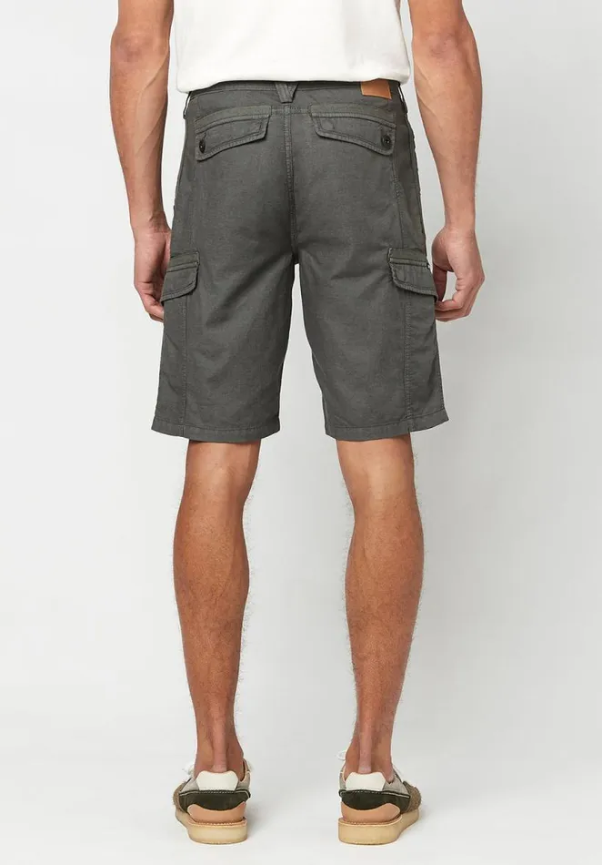 Men Reactive Howane Shorts Charcoal Buffalo David Bitton Shorts