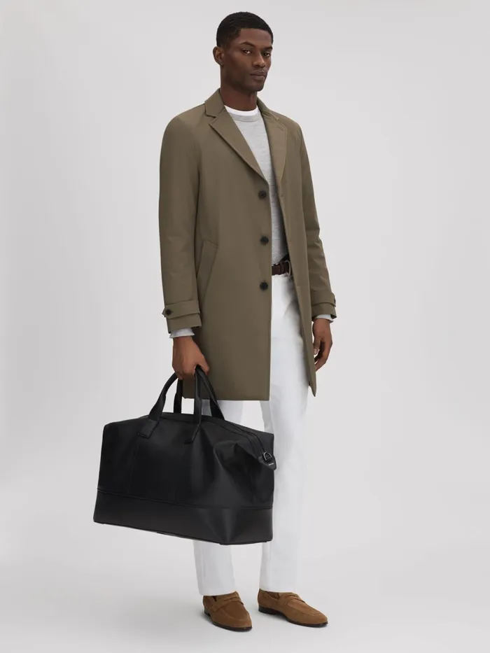 Men Reiss Bags Carter Leather Travel Bag Black