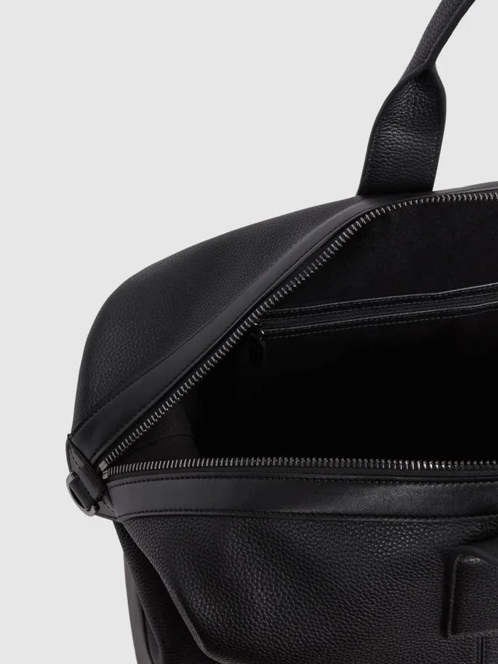 Men Reiss Bags Carter Leather Travel Bag Black