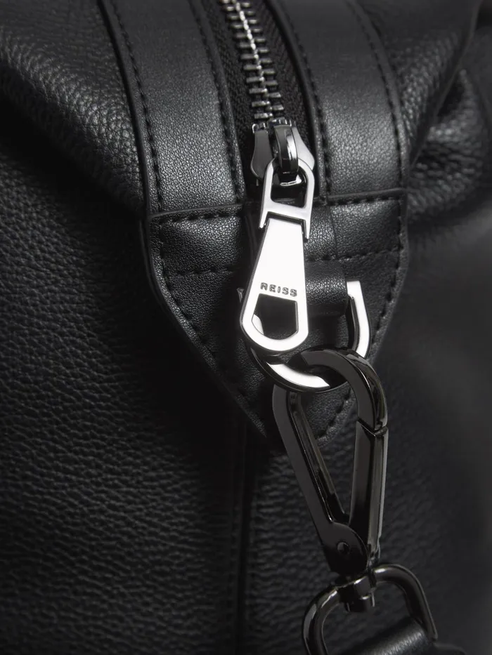 Men Reiss Bags Carter Leather Travel Bag Black