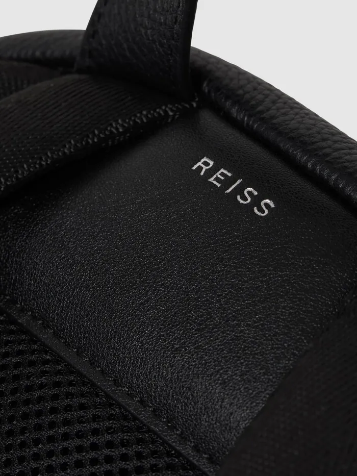 Men Reiss Bags Drew Leather Zipped Backpack Black
