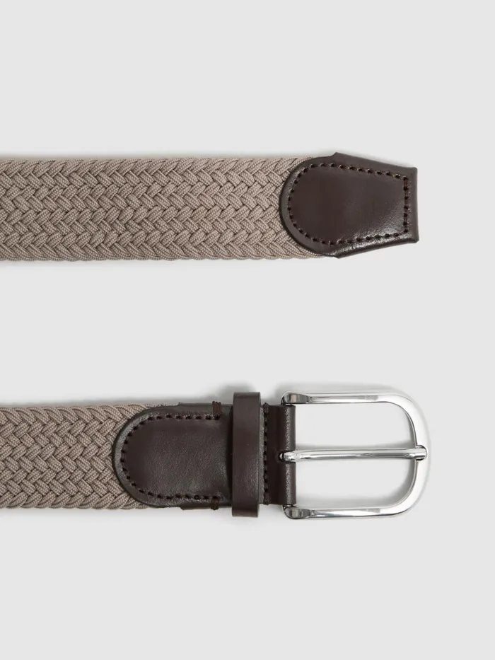 Men Reiss Belts Elmont Woven Belt Stone