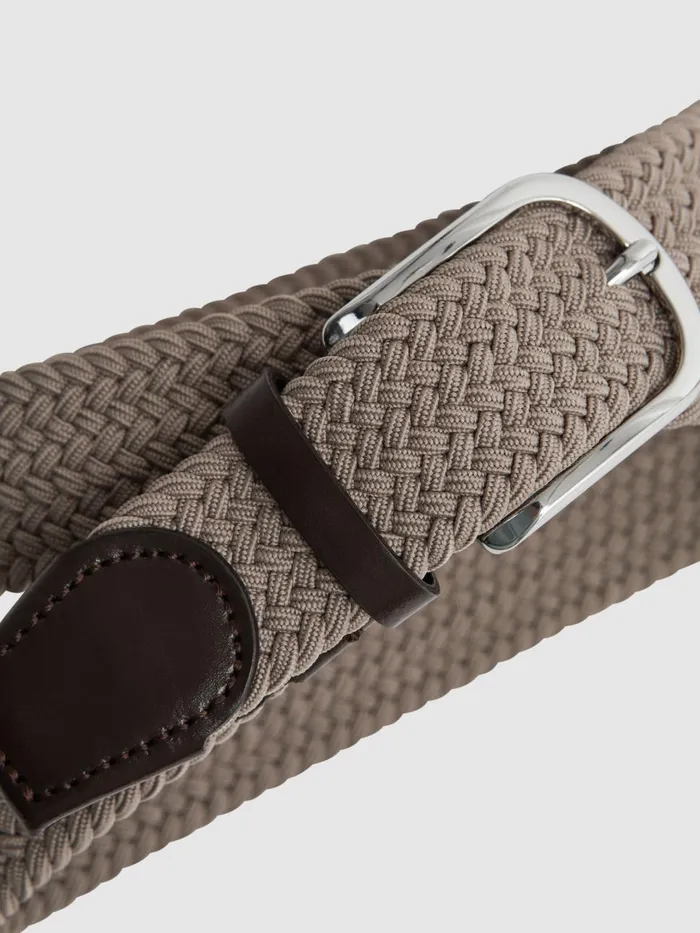 Men Reiss Belts Elmont Woven Belt Stone
