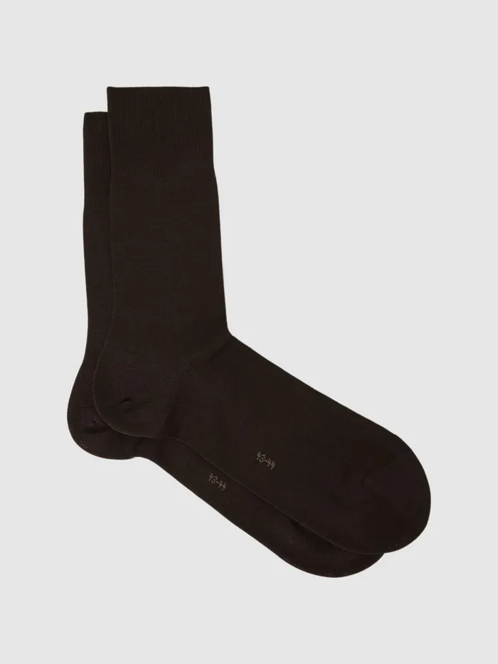 Men Reiss Brands Crew Socks Brown